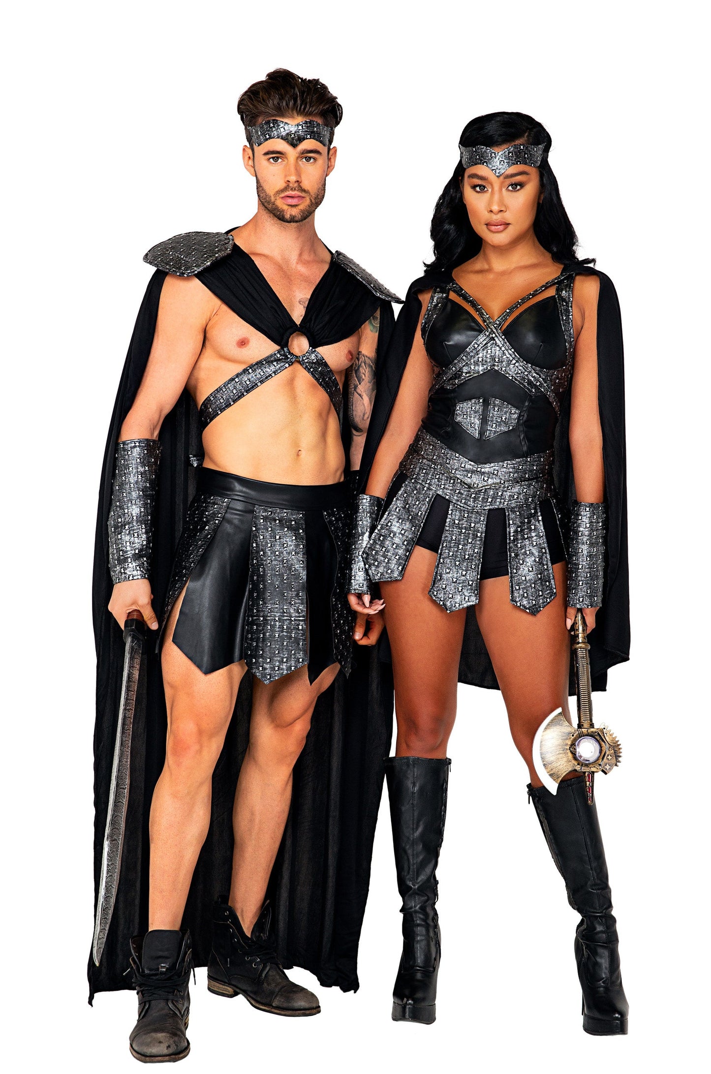 4pc Valiant Gladiator Costume - Unleash Your Inner Warrior This Halloween!