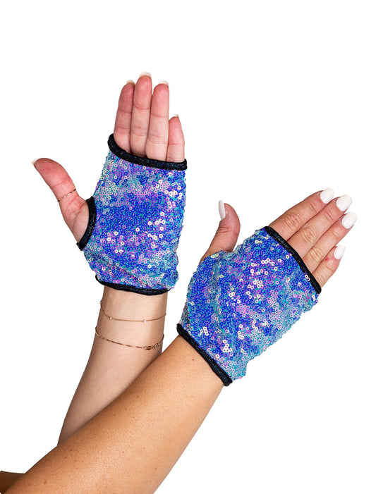 6042 - Open Finger Sequin Gloves