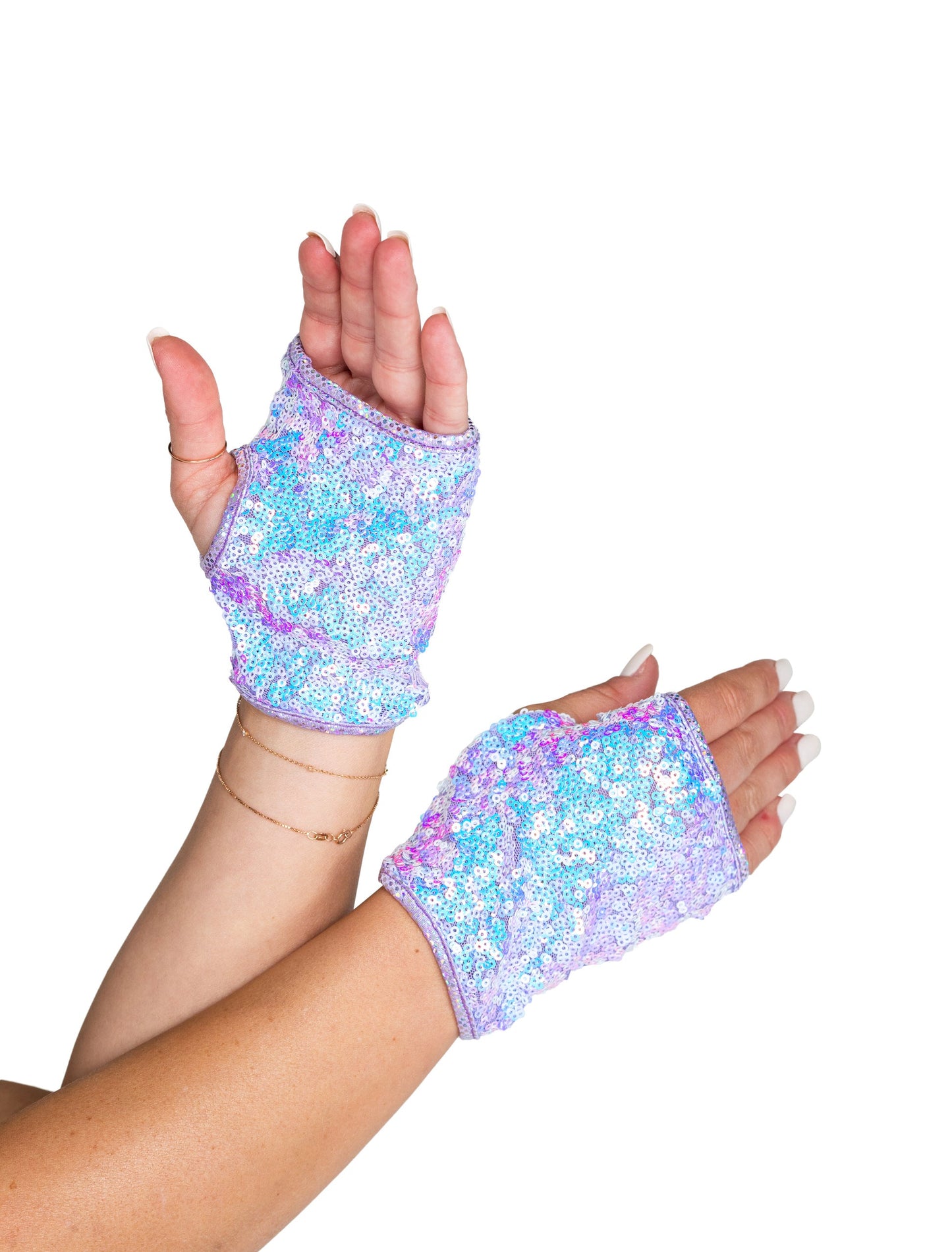 6042 - Open Finger Sequin Gloves