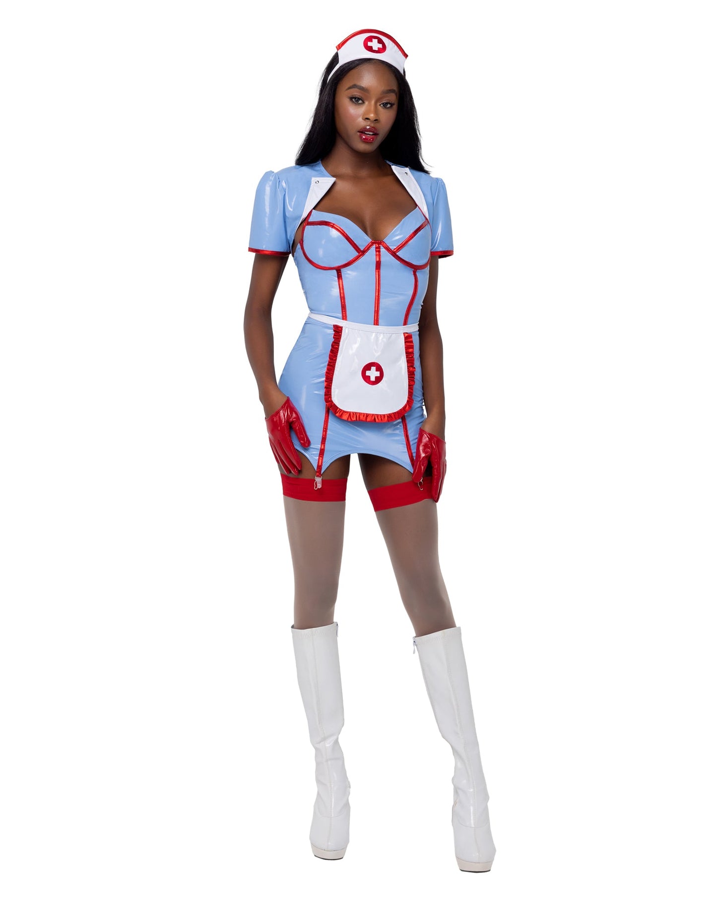 4PC Retro Nurse Costume – Unleash Your Inner Nurse This Halloween!