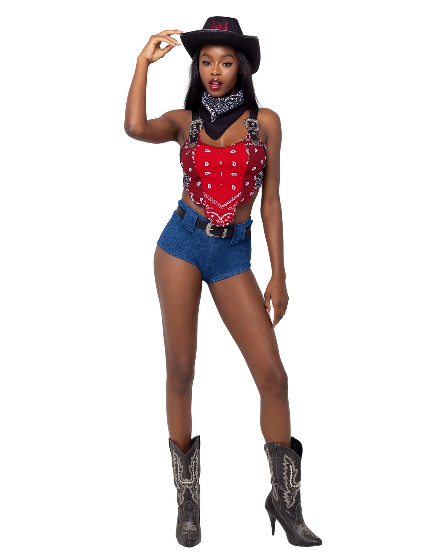 4PC Western Cowgirl Costume