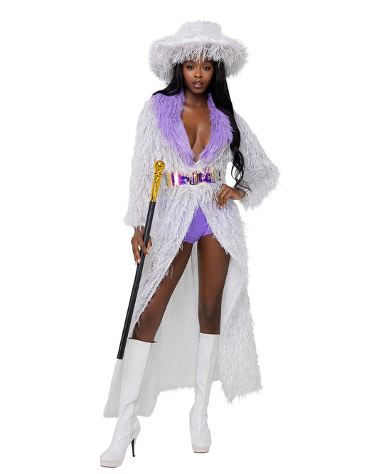 4PC High-Roller Lady Pimp Costume