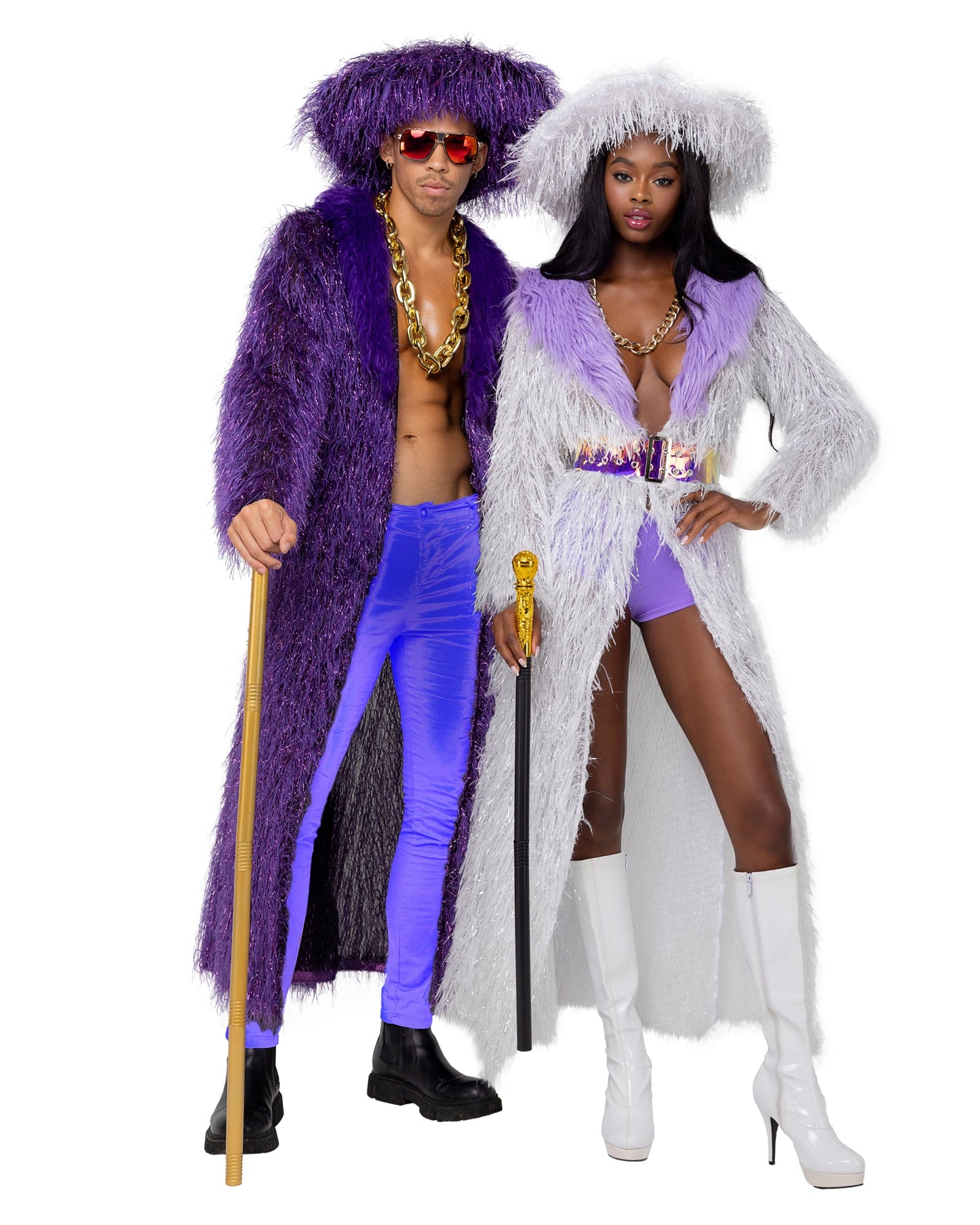 4PC High-Roller Lady Pimp Costume