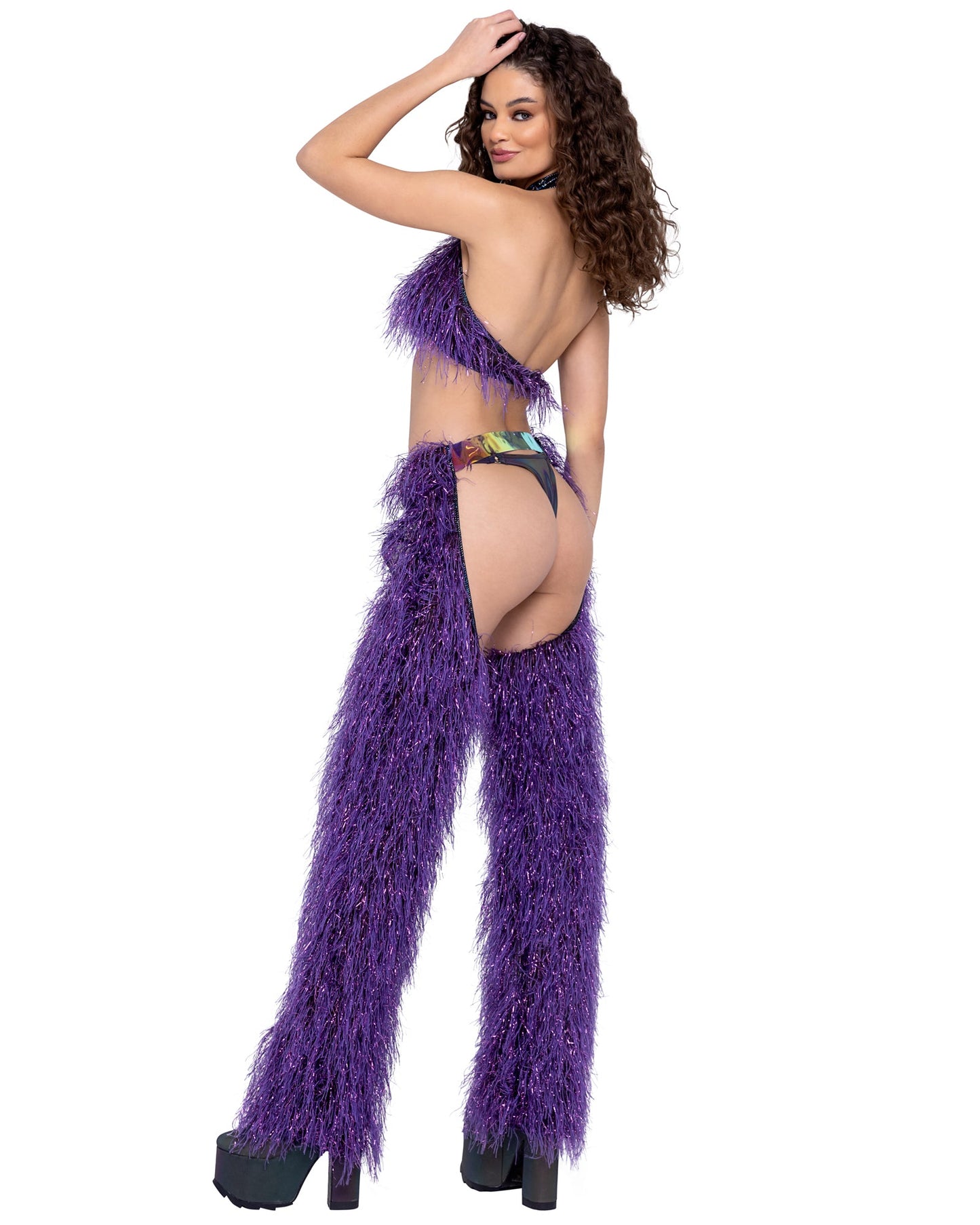 6252 - Faux-Fur Chaps with Belt