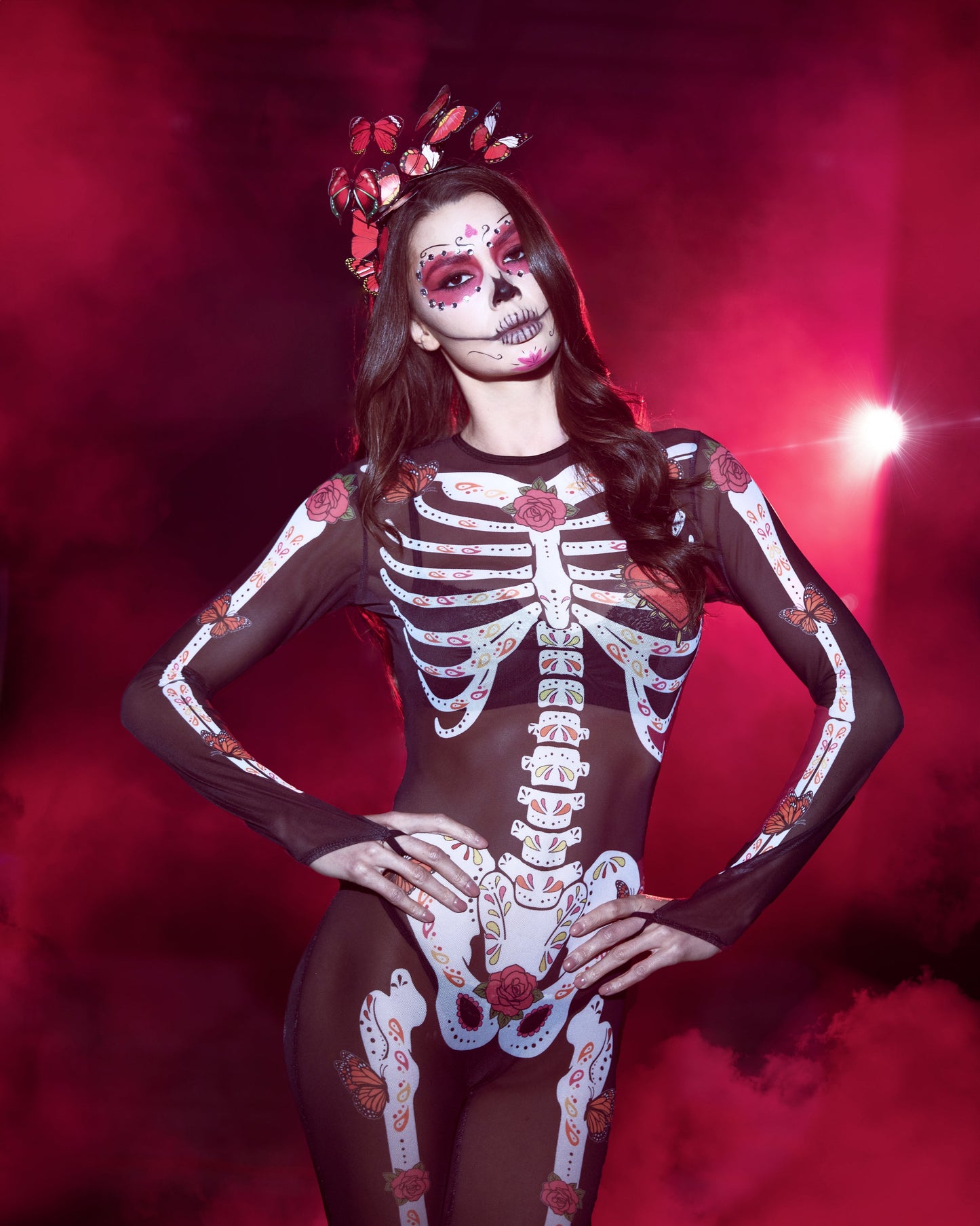 2pc Sugar Skeleton Costume: Stand Out This Halloween!